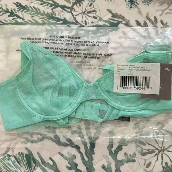 smart & Sexy New Sheer Mesh Bra Color Mint Chip
Brand new in package! - Picture 6 of 8